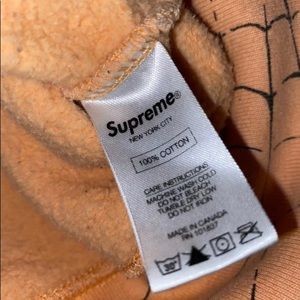 Supreme Hoodie Spider Webbed Design